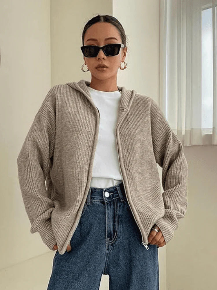 Cardigan LUNARIA con cappuccio - Maèra