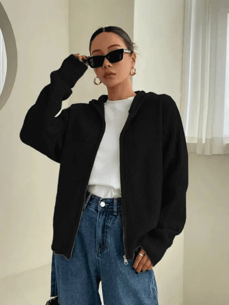 Cardigan LUNARIA con cappuccio - Maèra