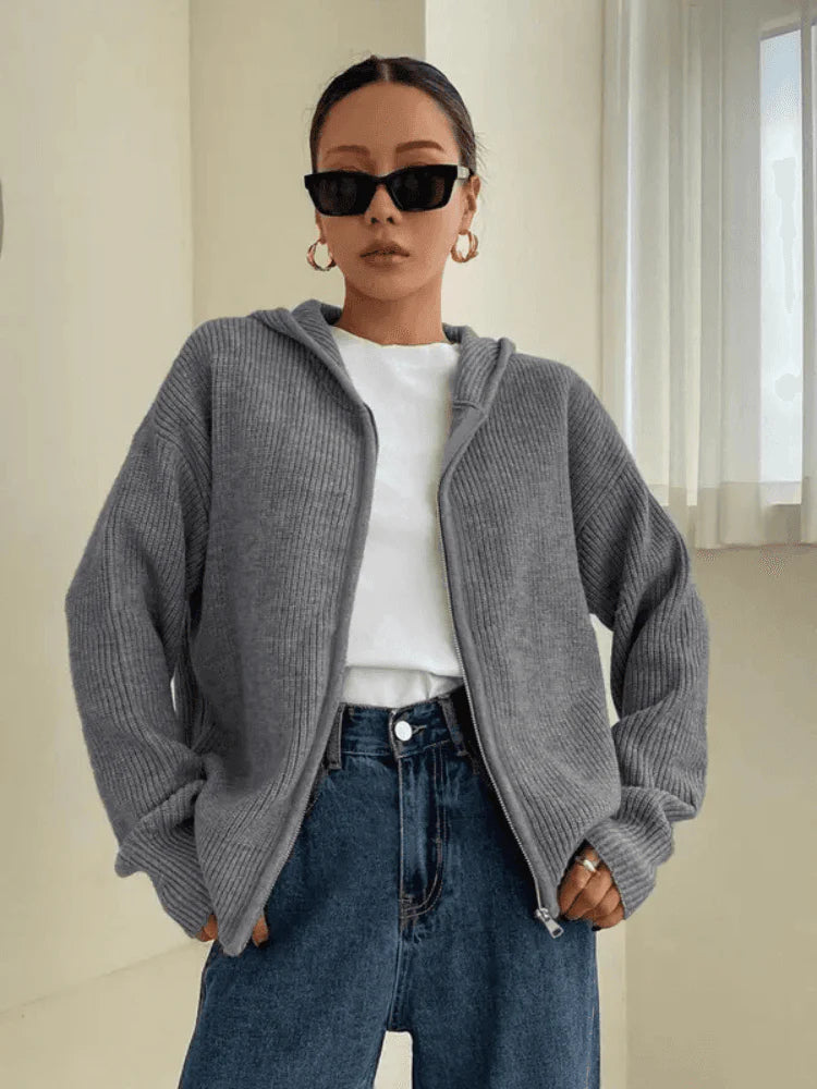 Cardigan LUNARIA con cappuccio - Maèra