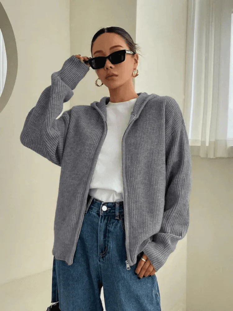 Cardigan LUNARIA con cappuccio - Maèra