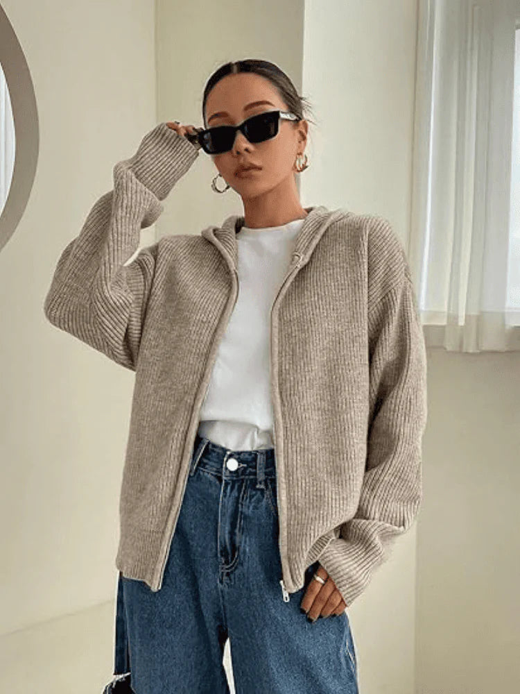 Cardigan LUNARIA con cappuccio - Maèra