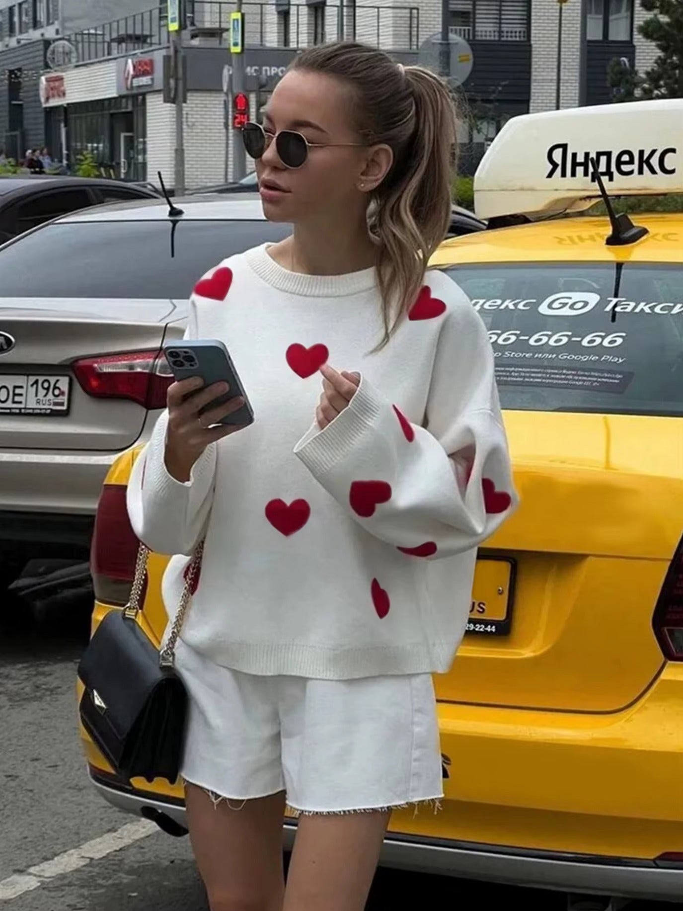 Maglione AMOREA™ Oversize con Cuori