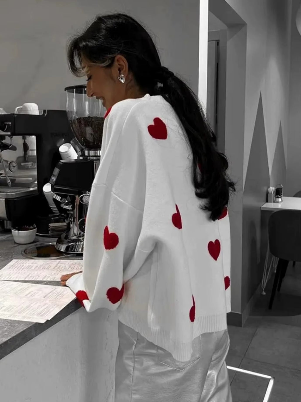 Maglione AMOREA™ Oversize con Cuori