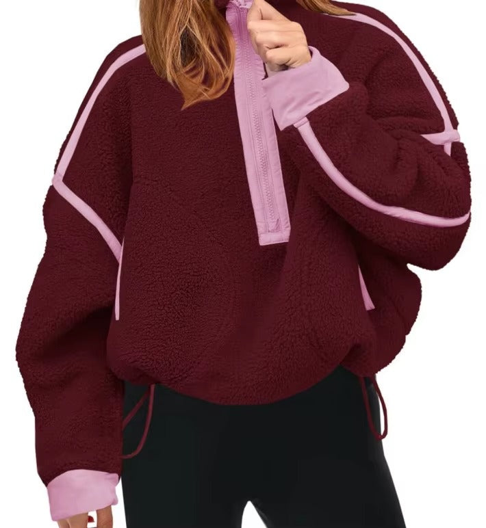 Maglione LYRA™ Casual con Collo Alto e Zip