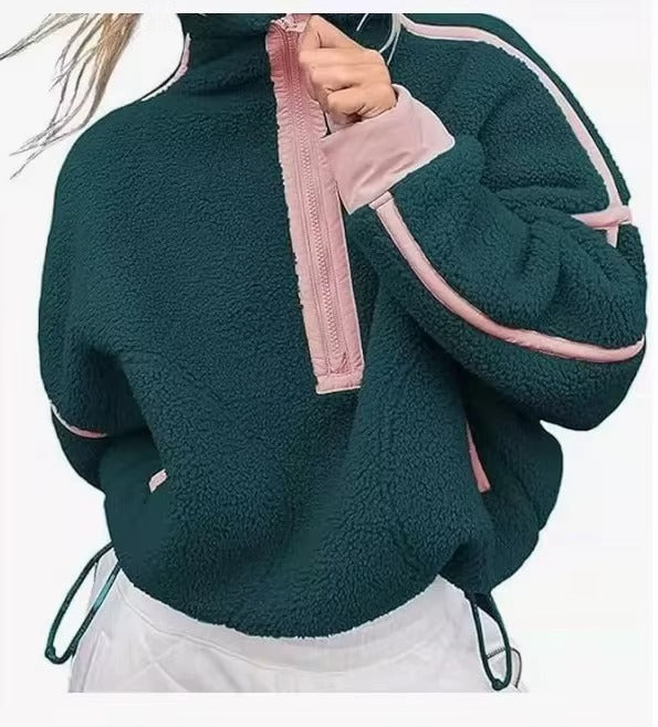 Maglione LYRA™ Casual con Collo Alto e Zip