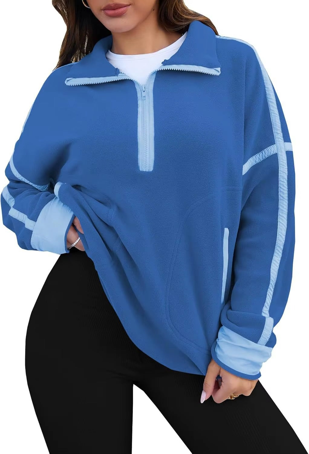 Maglione LYRA™ Casual con Collo Alto e Zip